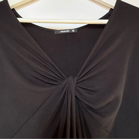 Black Slinky Minimalist Twist Top - Picture 4 of 11